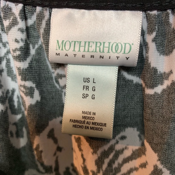 Motherhood Maternity Short Sleeve Tie Blouse SZ-L - Picture 5 of 5